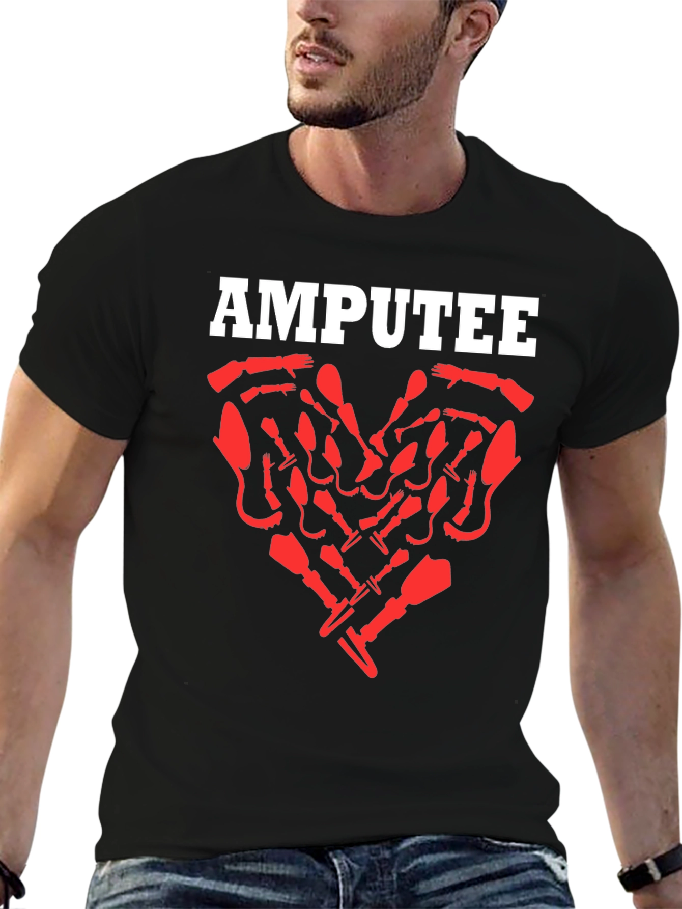 Amputee Heart Graphic T-Shirt