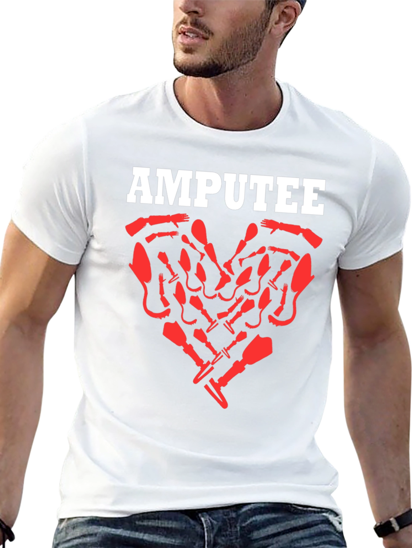 Amputee Heart Graphic T-Shirt
