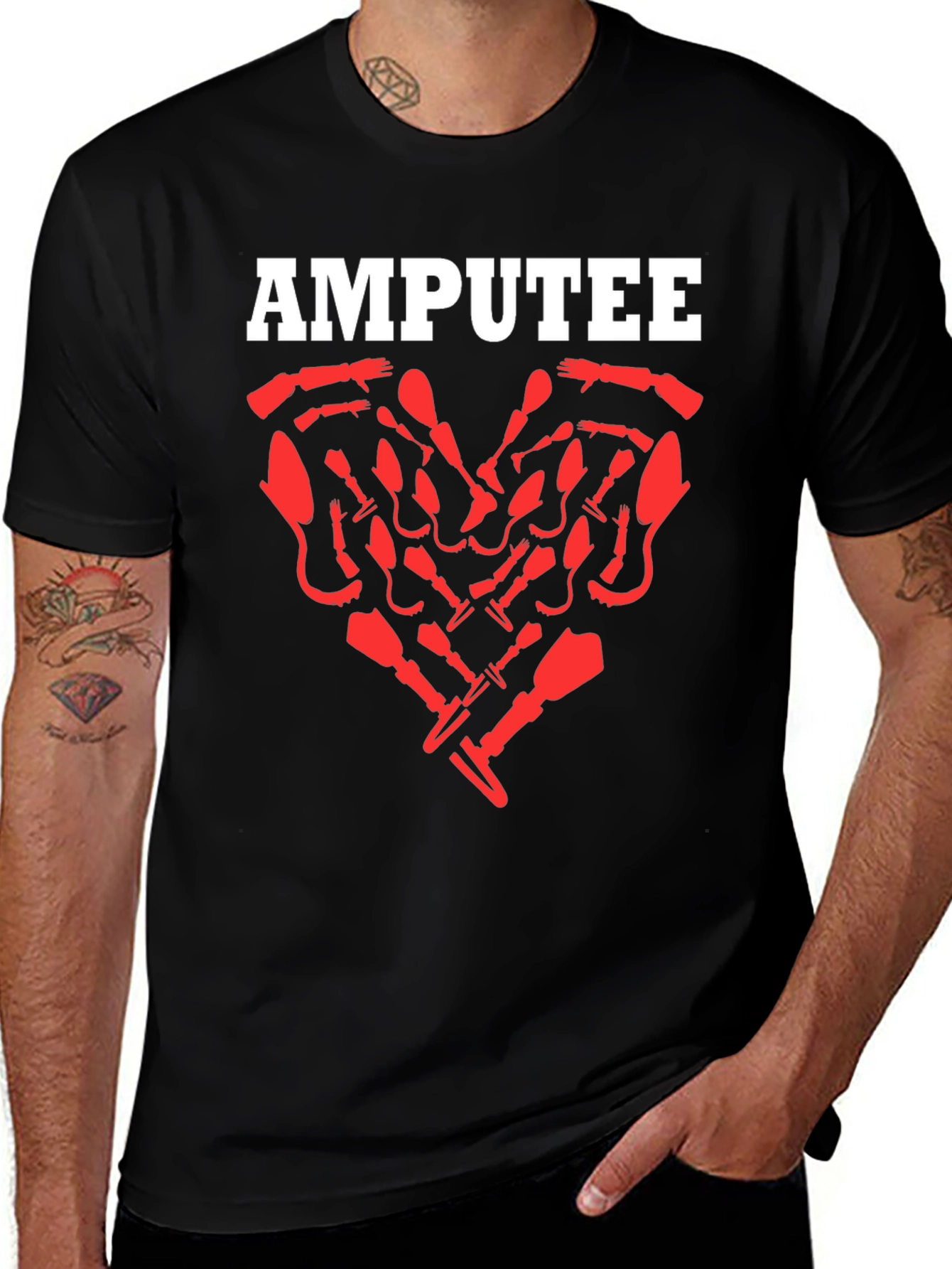 Amputee Heart Graphic T-Shirt