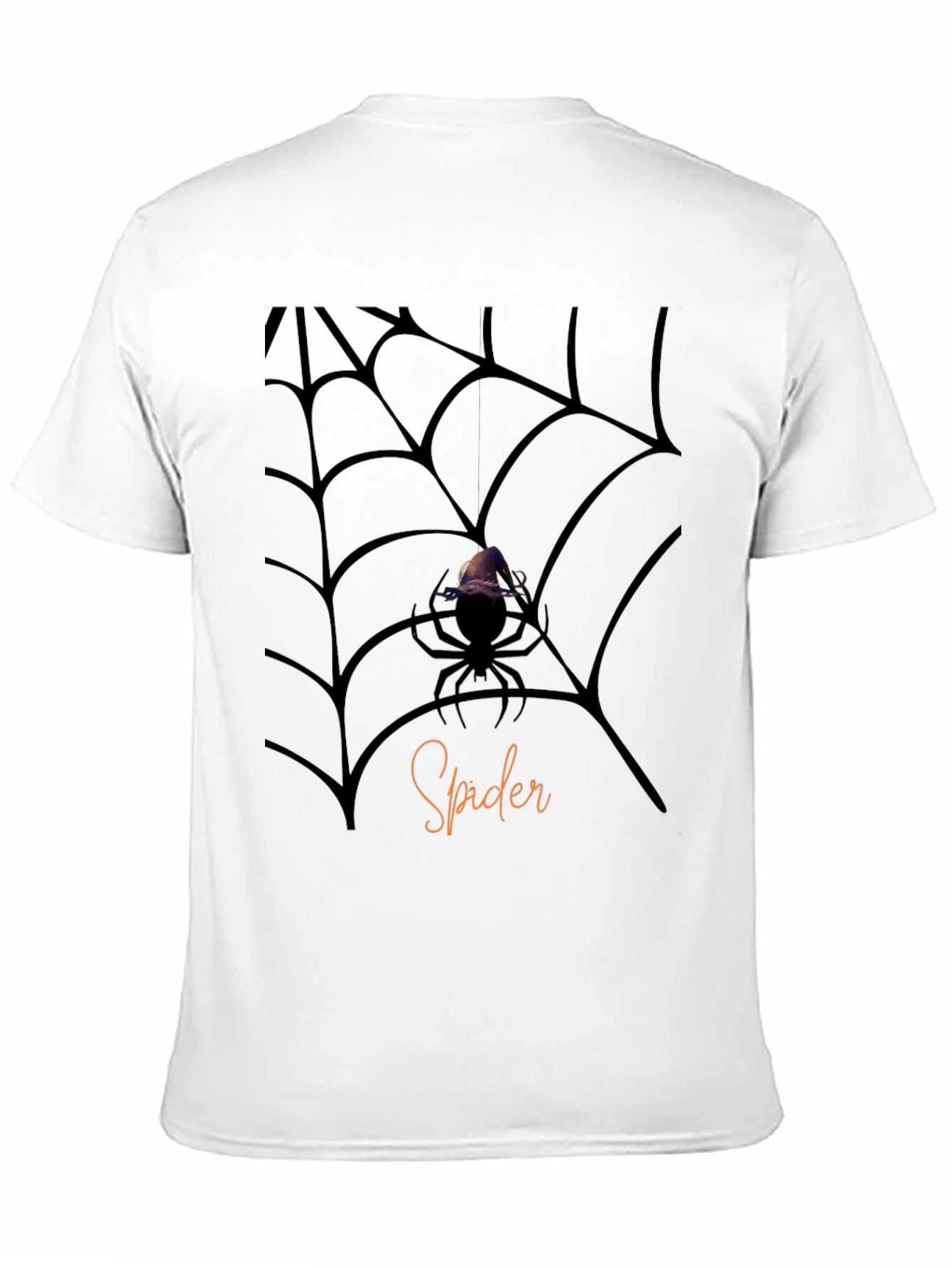 Halloween Spider Web Graphic Tee - Mens Black T-Shirt