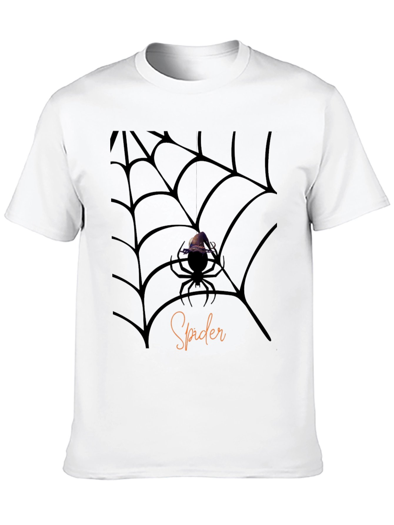 Halloween Spider Web Graphic Tee - Mens Black T-Shirt