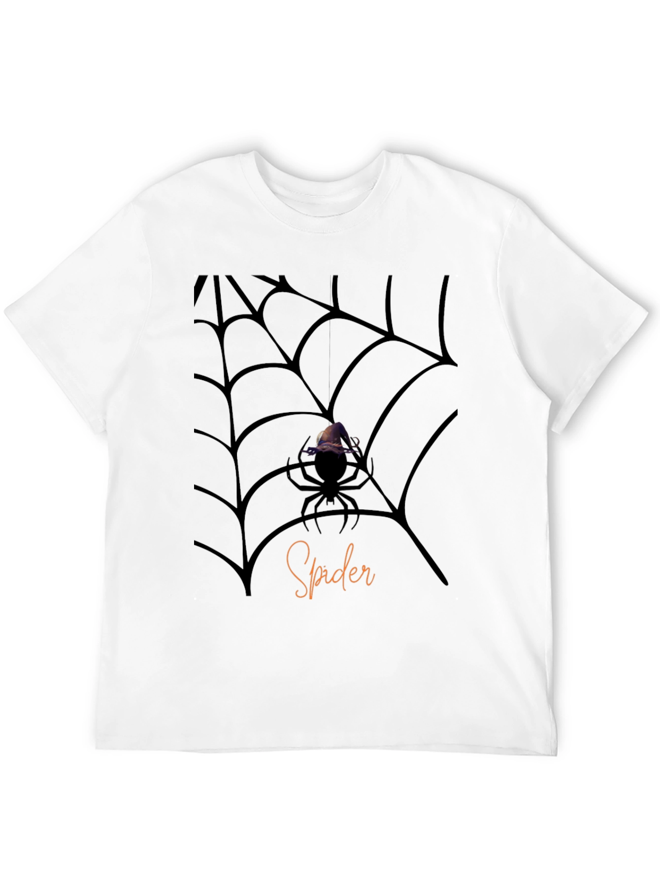 Halloween Spider Web Graphic Tee - Mens Black T-Shirt