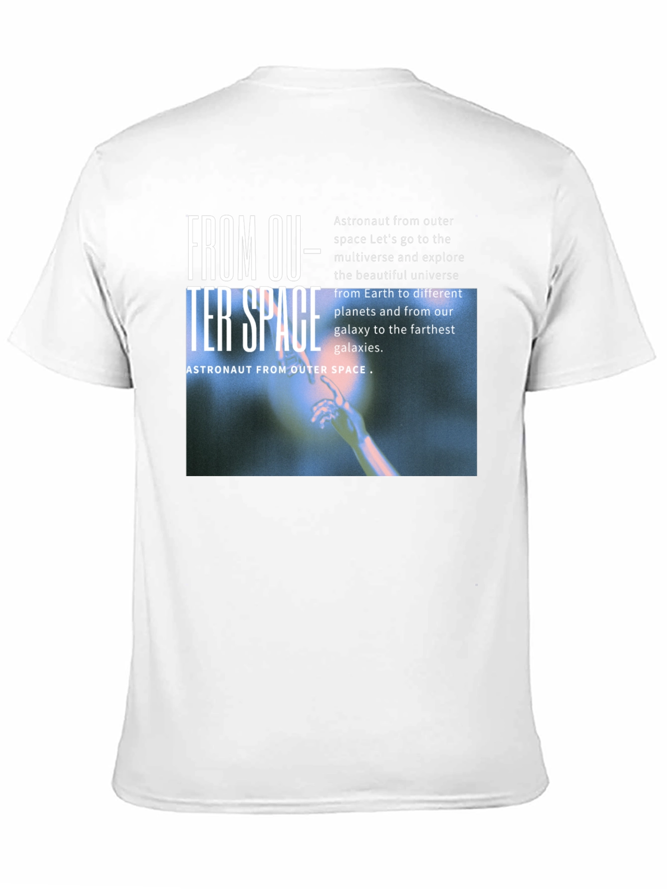 Outer Space Astronaut Black T-Shirt