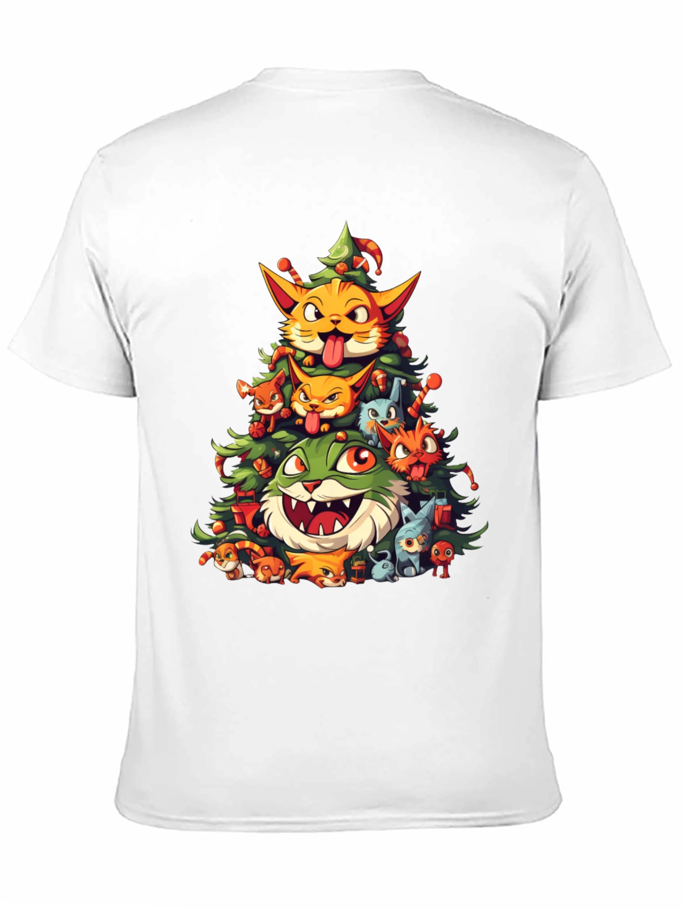 Festive Feline Christmas Tree T-Shirt