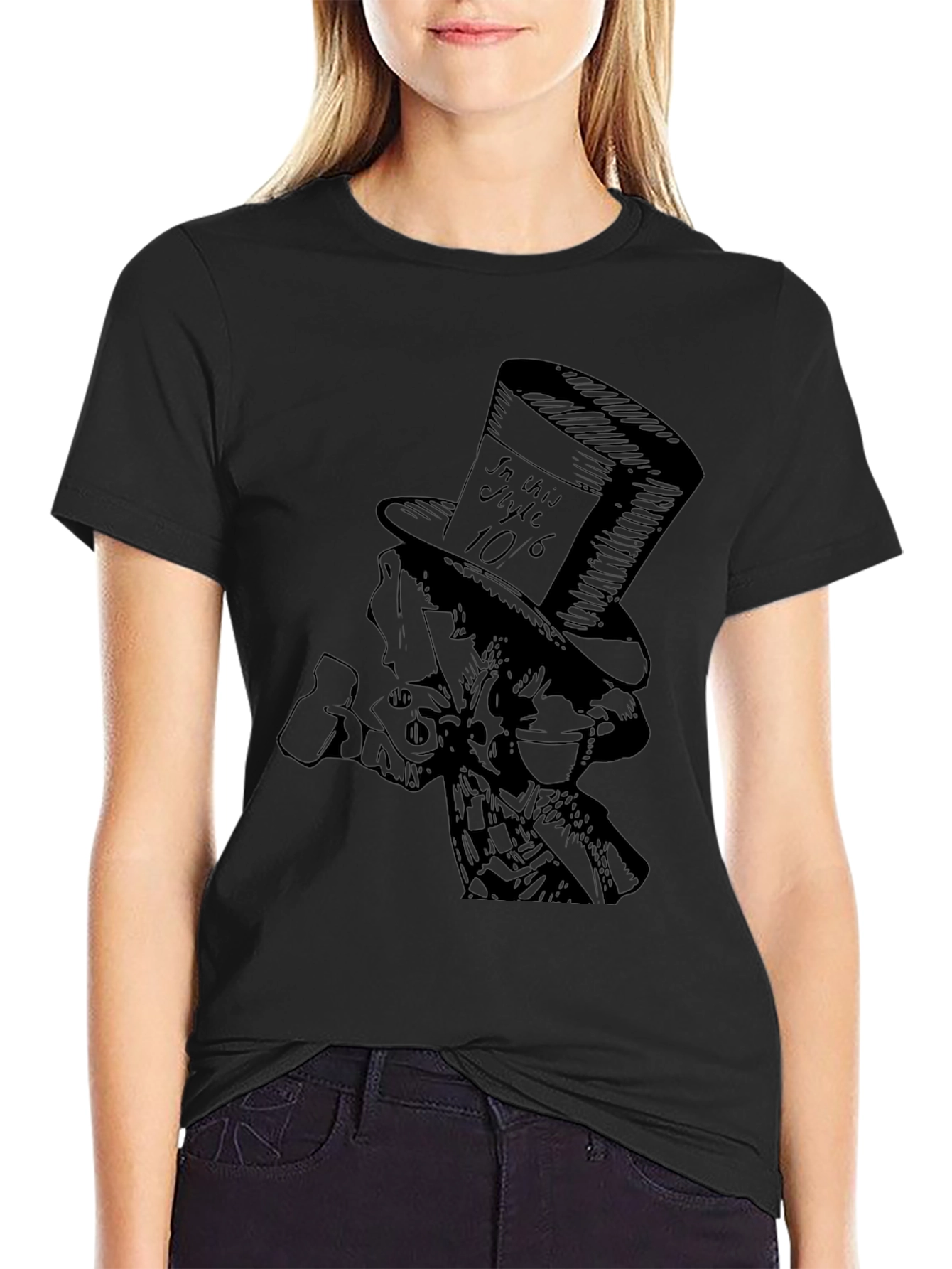 Mad Hatter Graphic Tee - Black