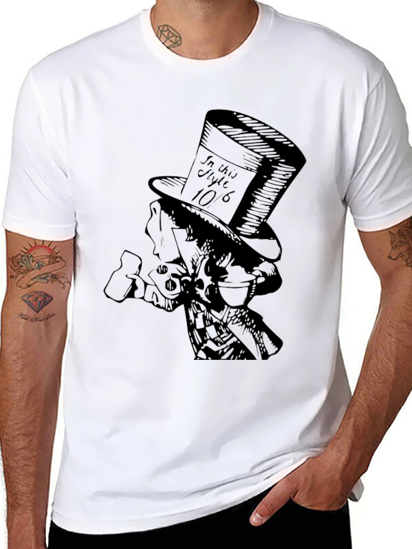 Mad Hatter Graphic Tee - Black