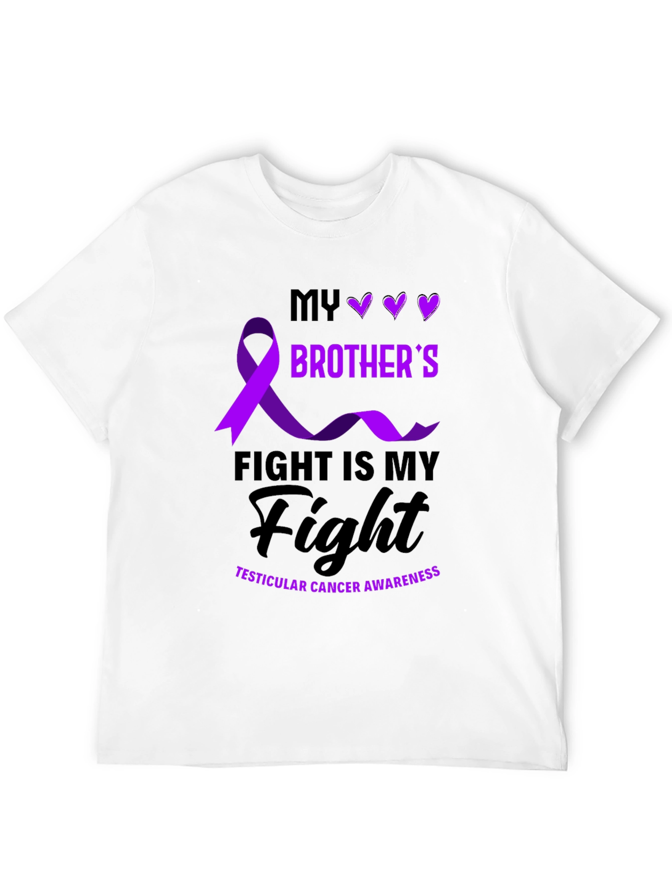 Brothers Fight: Testicular Cancer Awareness T-Shirt