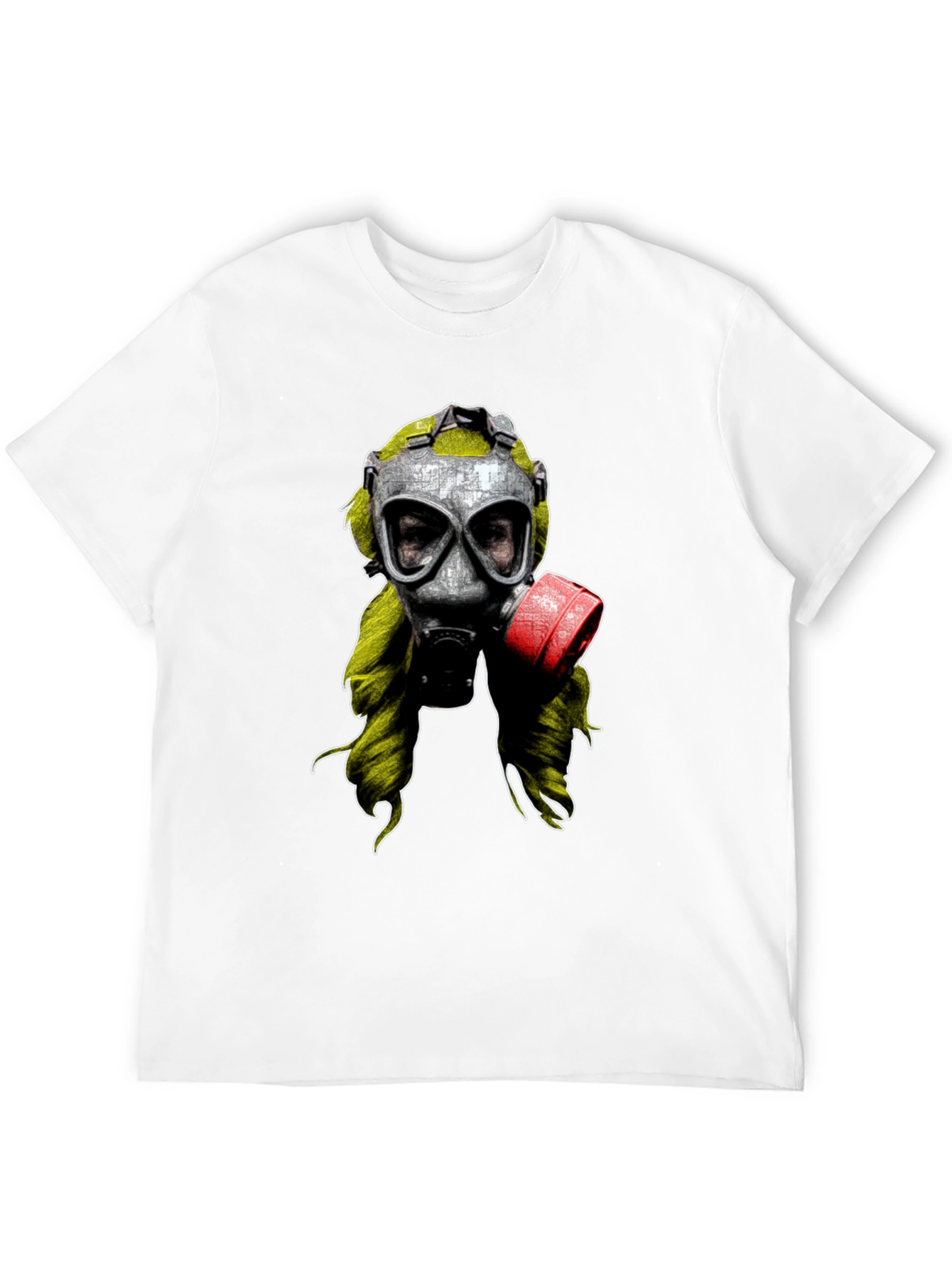 Gas Mask Graphic Print Black T-Shirt