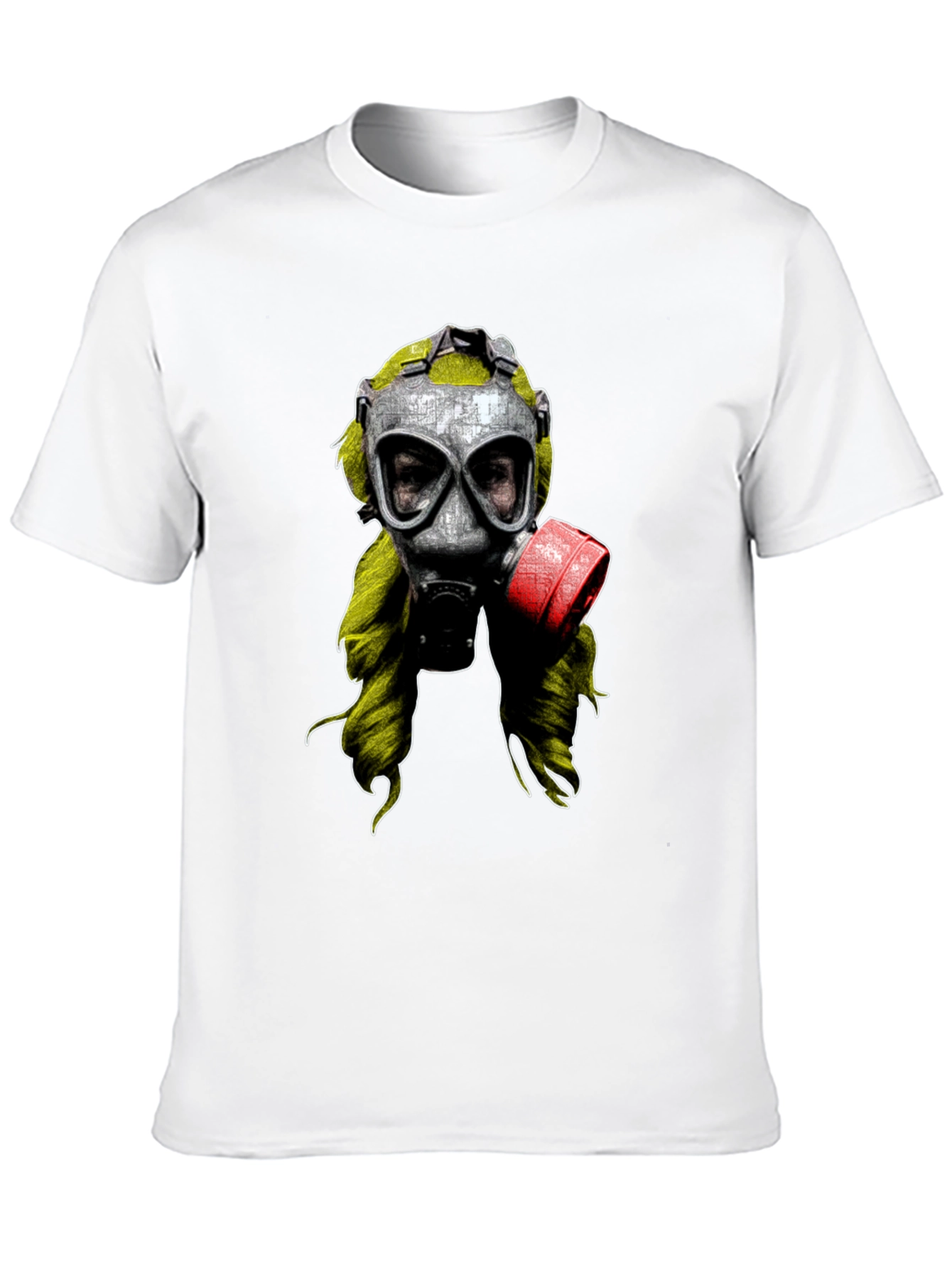 Gas Mask Graphic Print Black T-Shirt