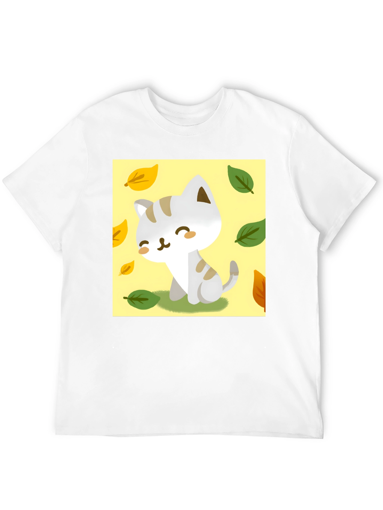 Cute Cartoon Cat T-Shirt - Unique Fall Design