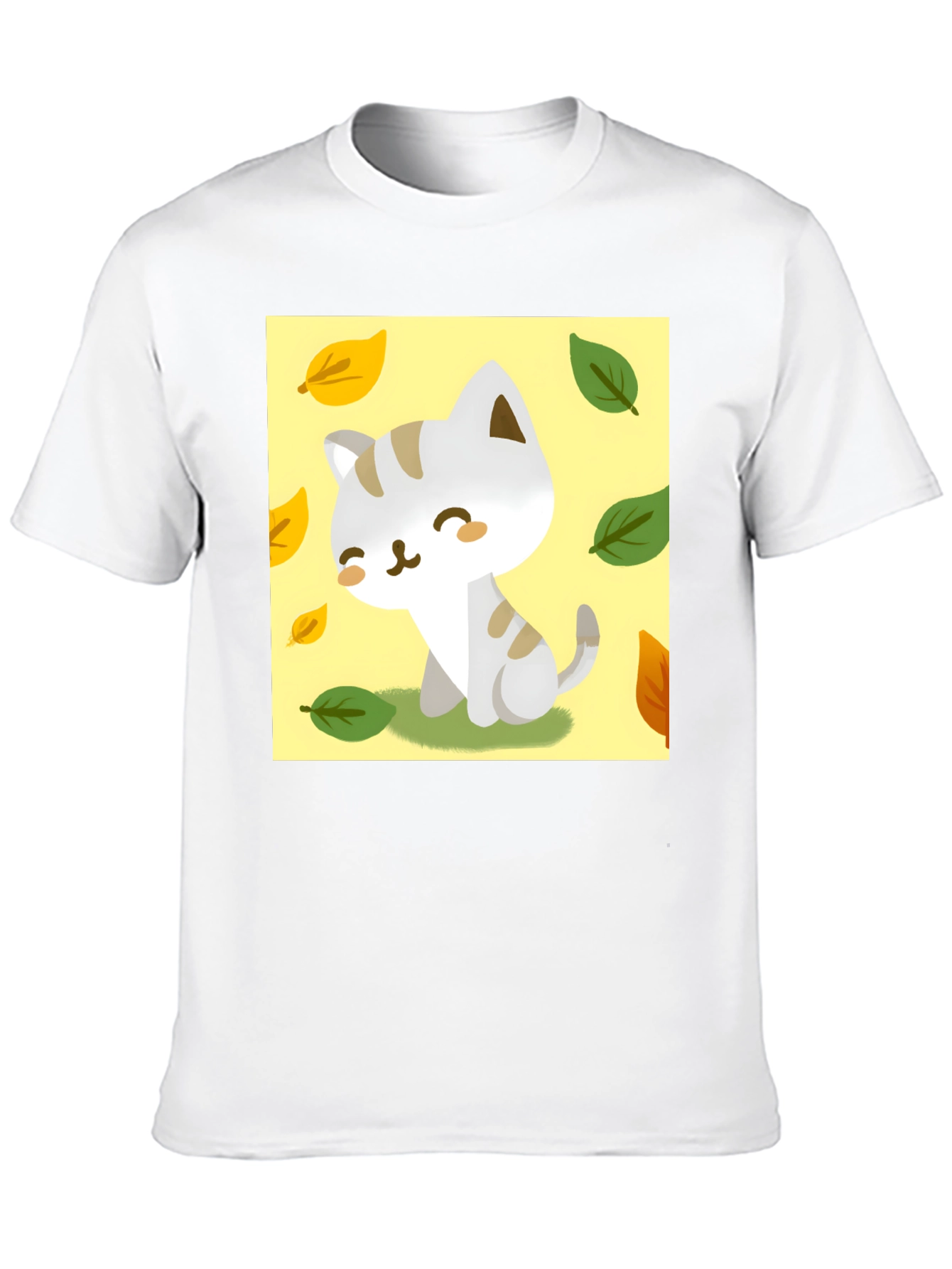Cute Cartoon Cat T-Shirt - Unique Fall Design