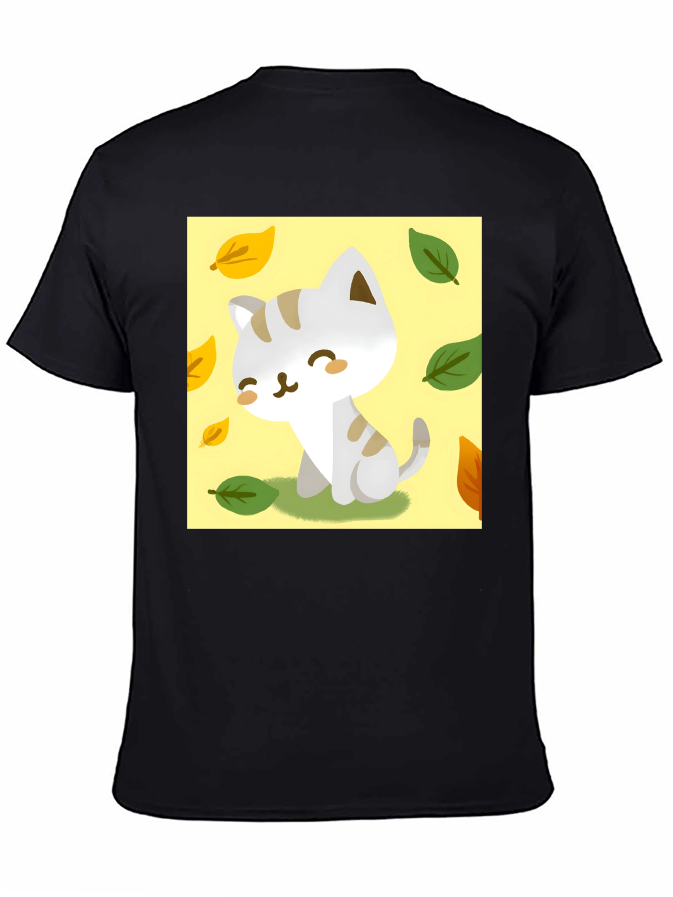 Cute Cartoon Cat T-Shirt - Unique Fall Design