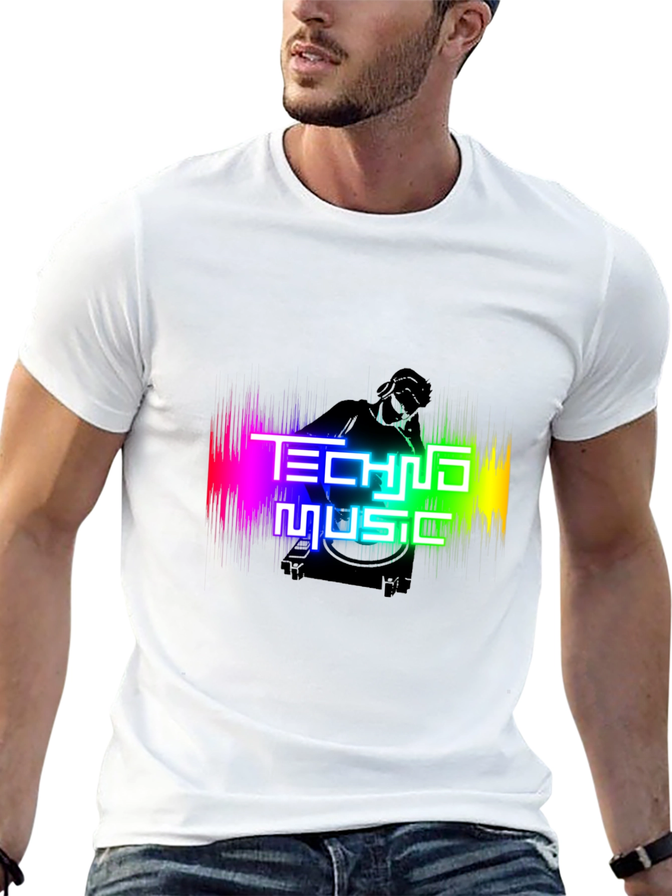 Techno Music Graphic T-Shirt - DJ Rave Party Tee