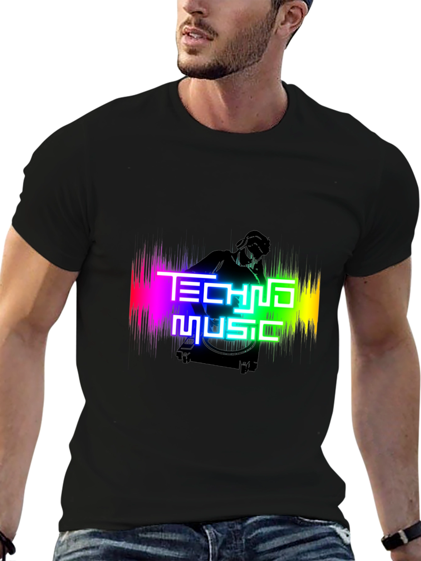 Techno Music Graphic T-Shirt - DJ Rave Party Tee
