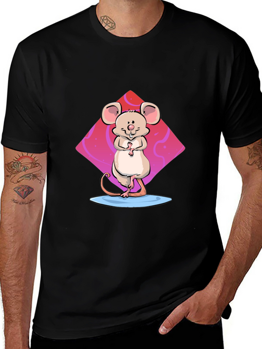 Cartoon Mouse Graphic Print T-Shirt