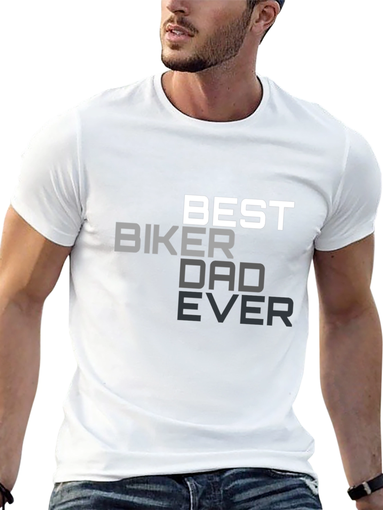 Best Biker Dad Ever Black T-Shirt
