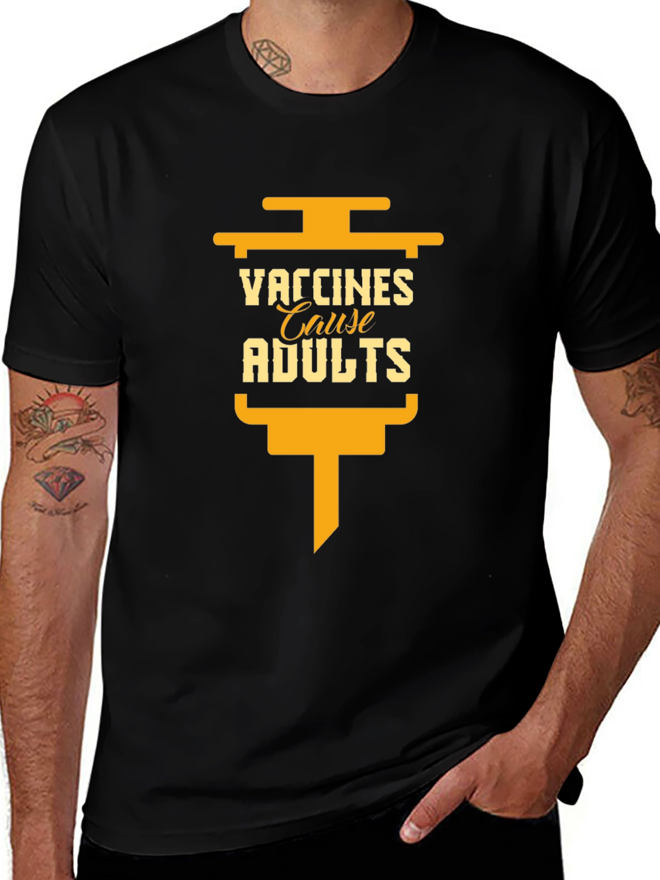 Vaccines Cause Adults T-Shirt Anti Vax Humor