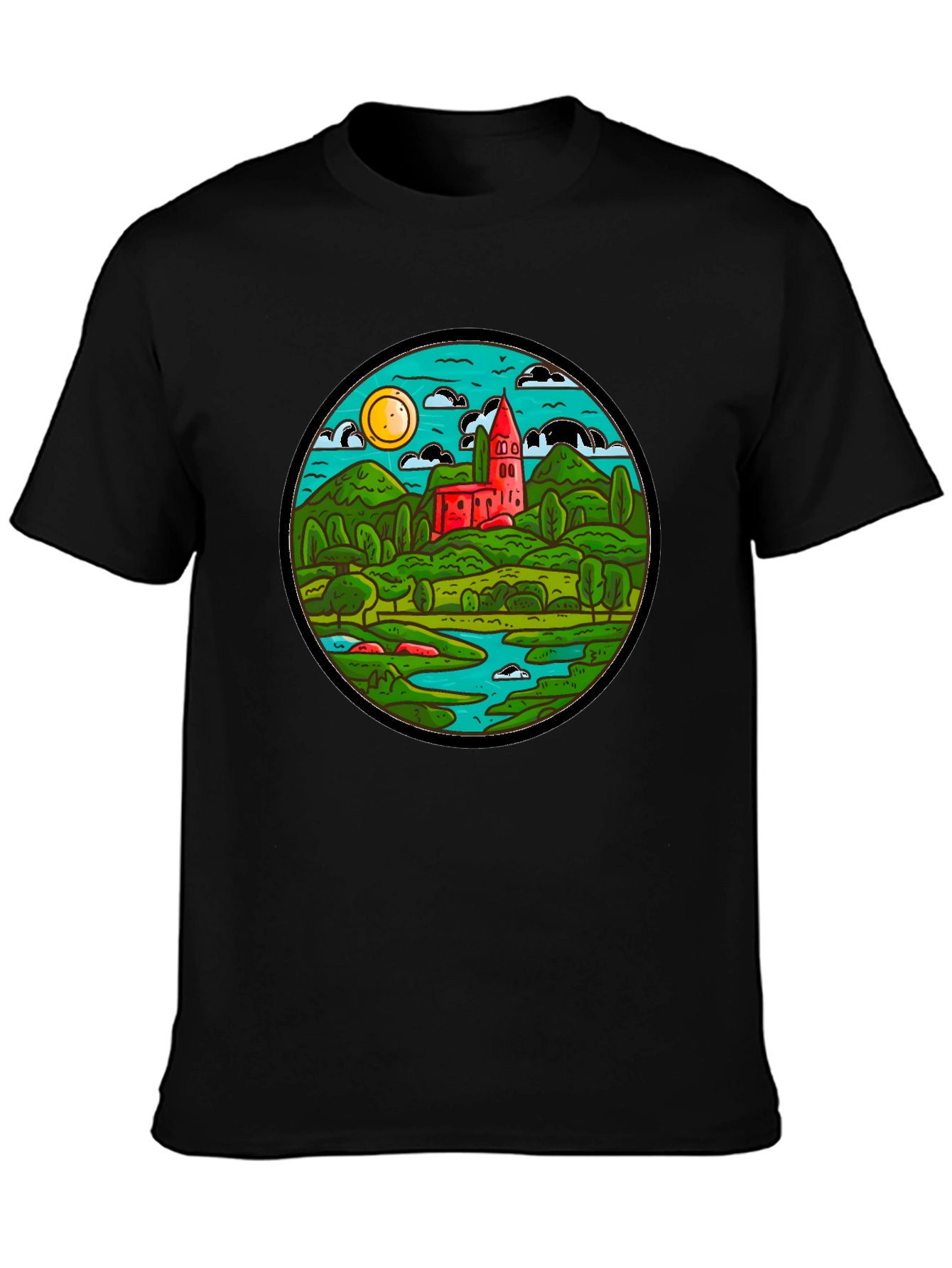 Nature Scene Graphic T-Shirt