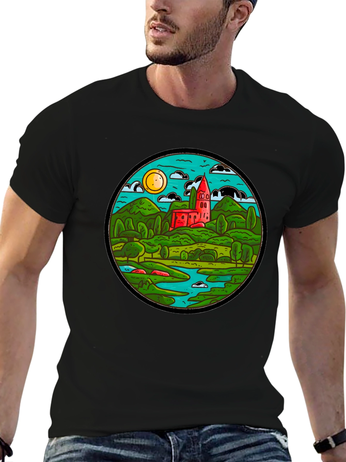 Nature Scene Graphic T-Shirt