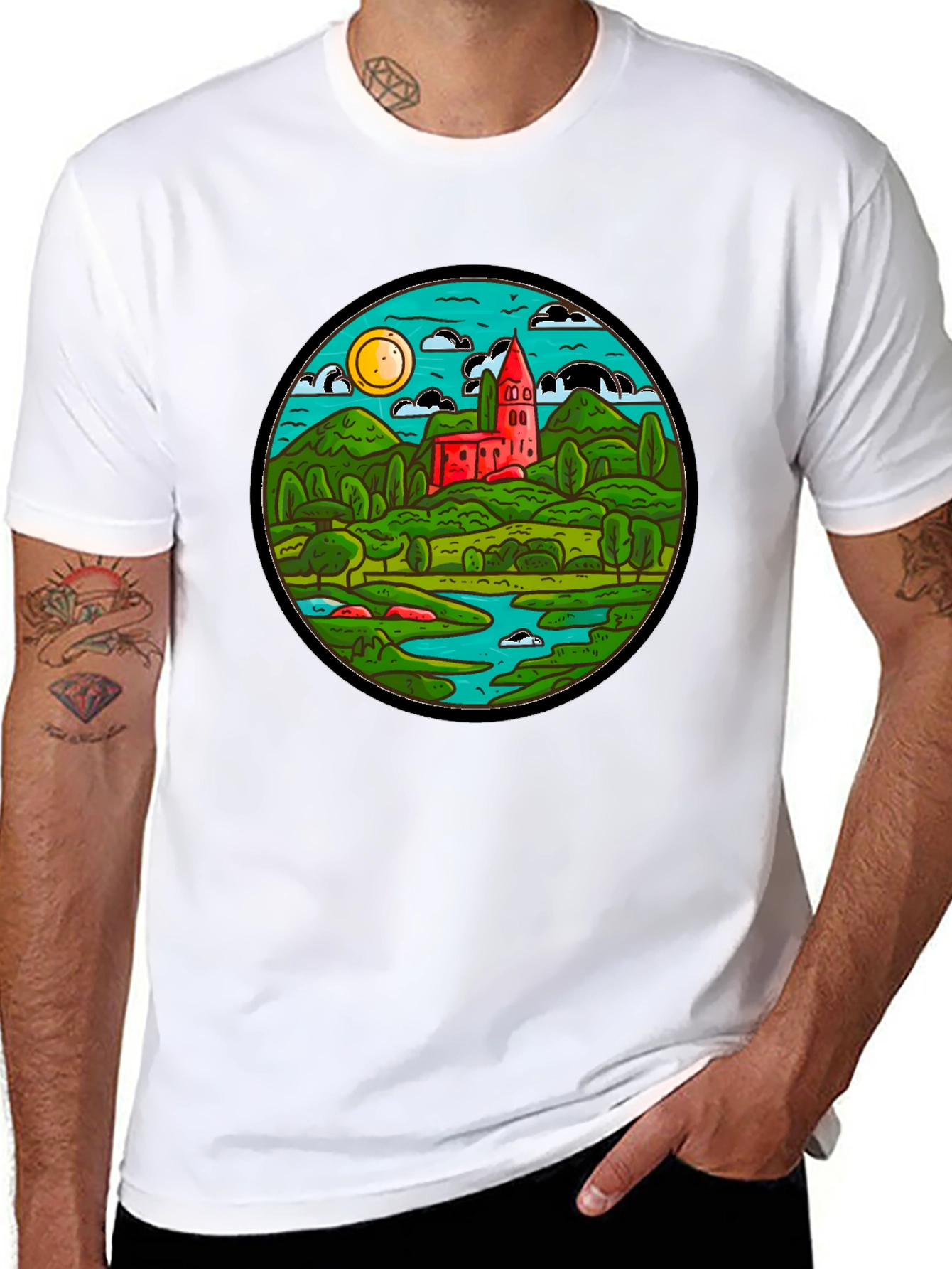 Nature Scene Graphic T-Shirt