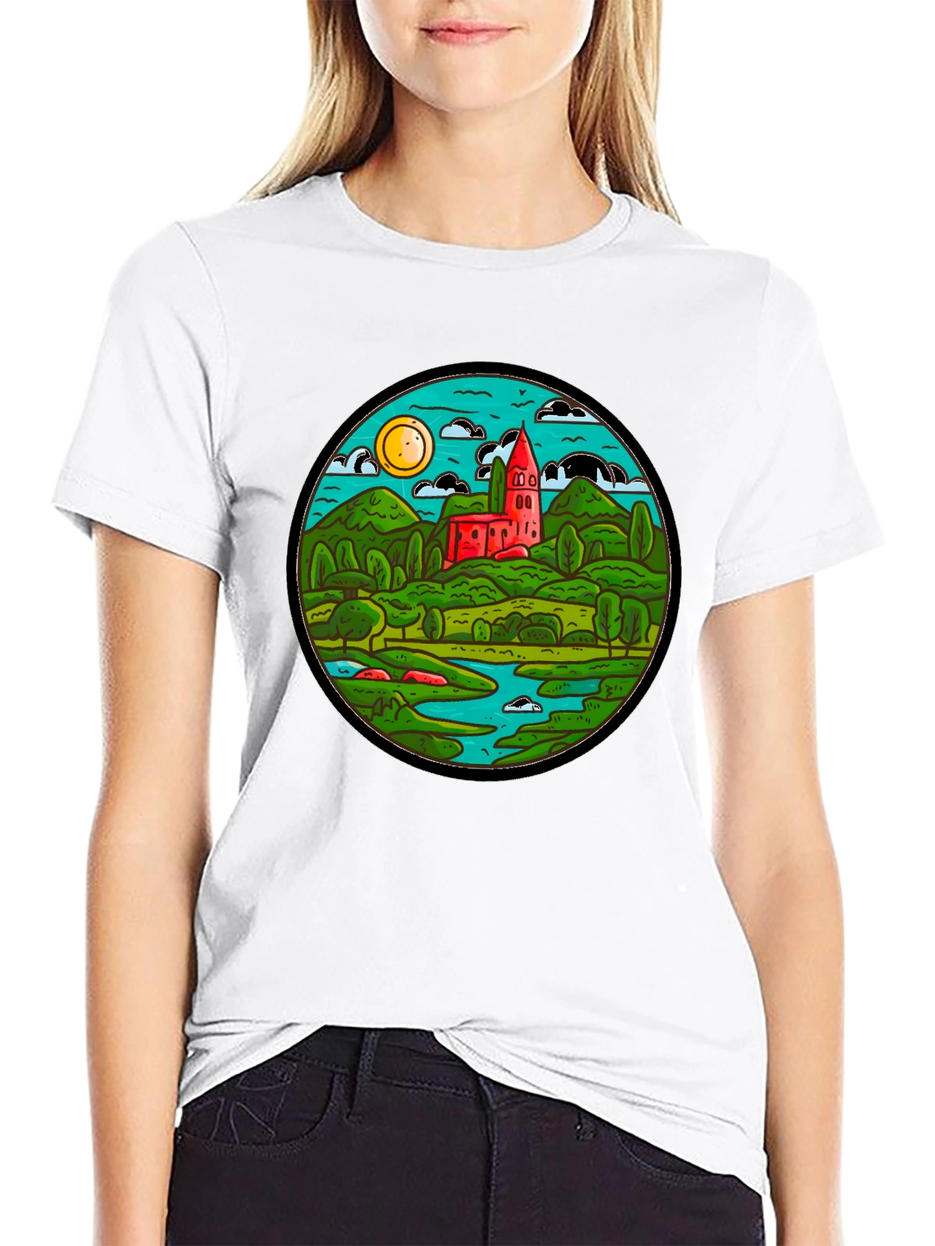 Nature Scene Graphic T-Shirt