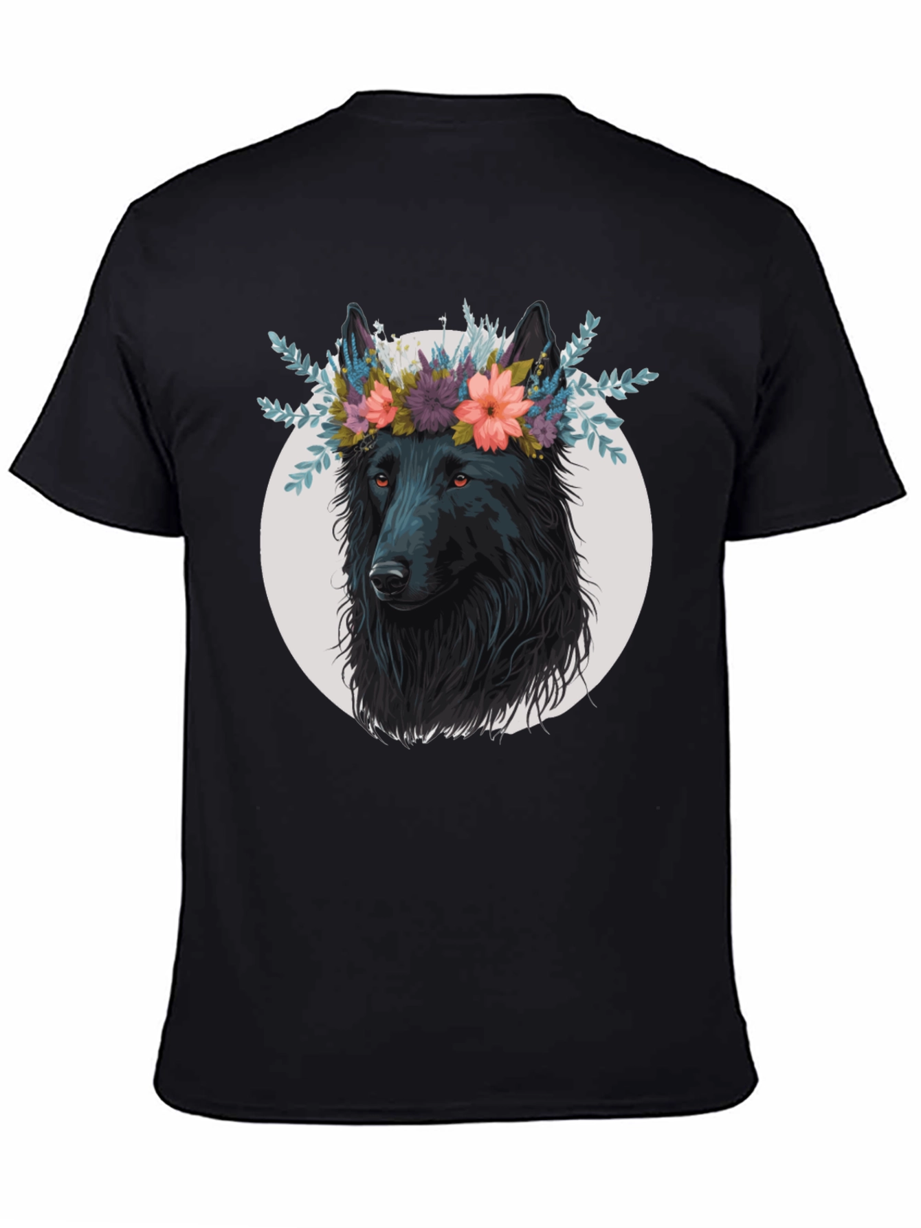 Wolf in Flowers Graphic T-Shirt