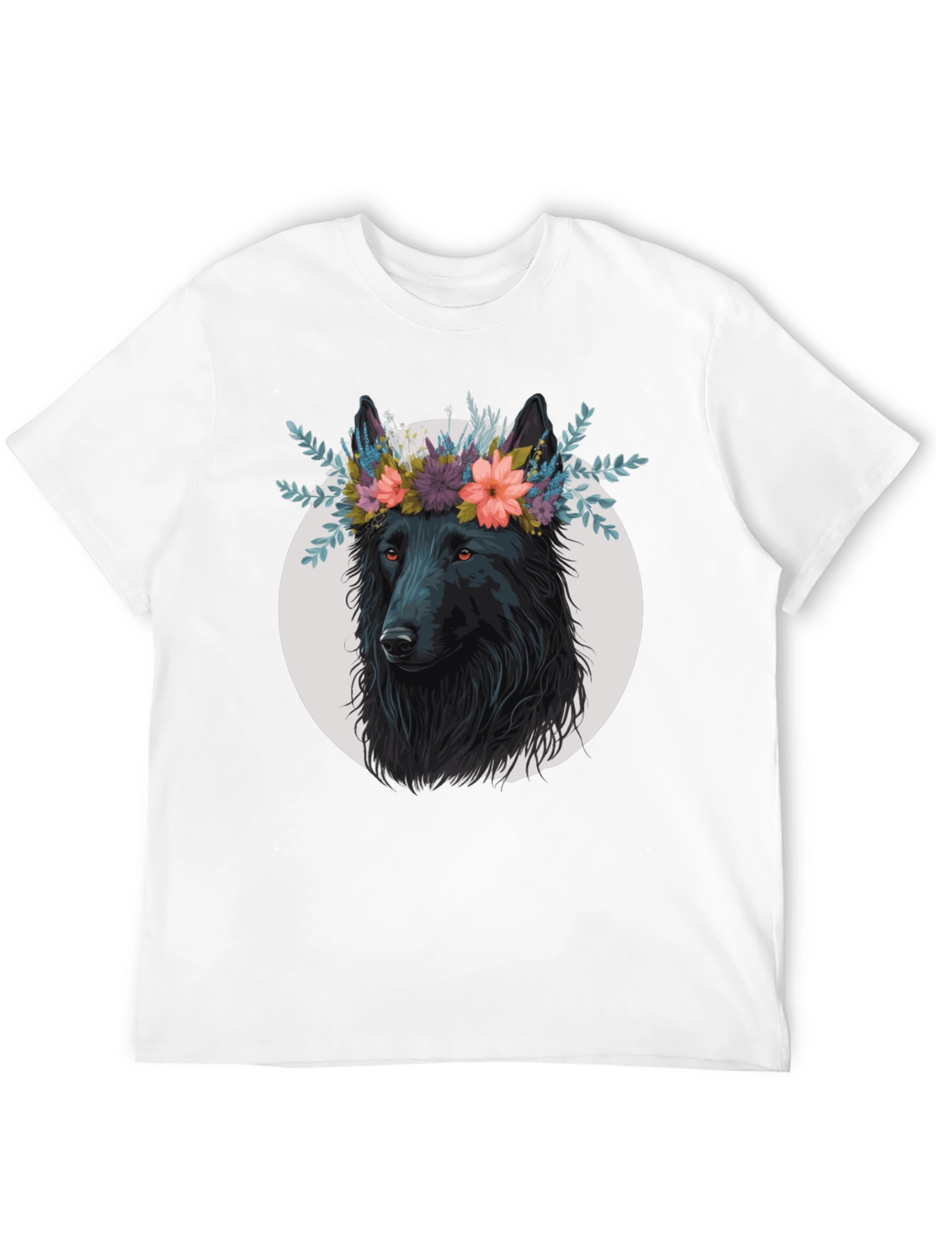 Wolf in Flowers Graphic T-Shirt