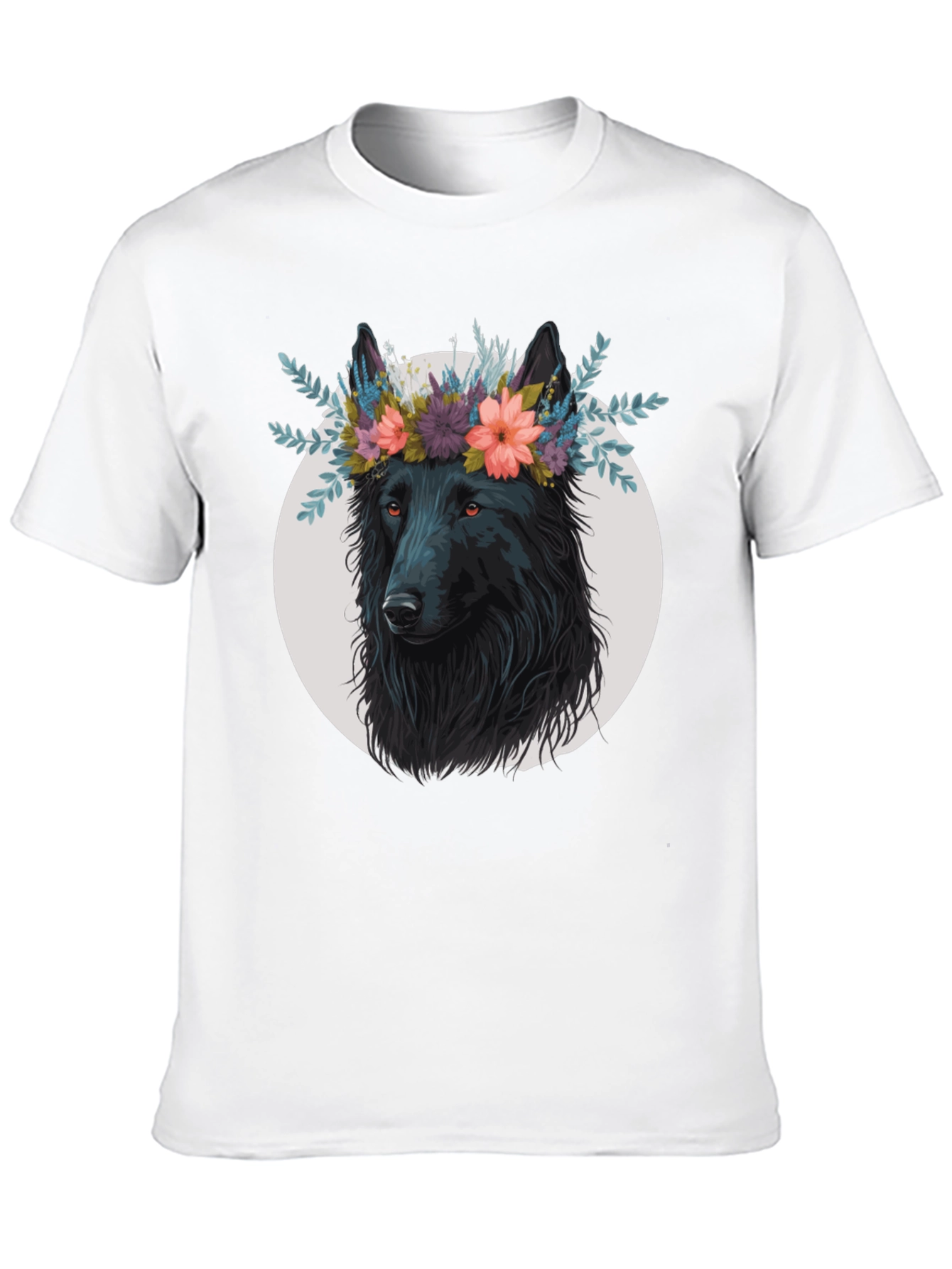 Wolf in Flowers Graphic T-Shirt