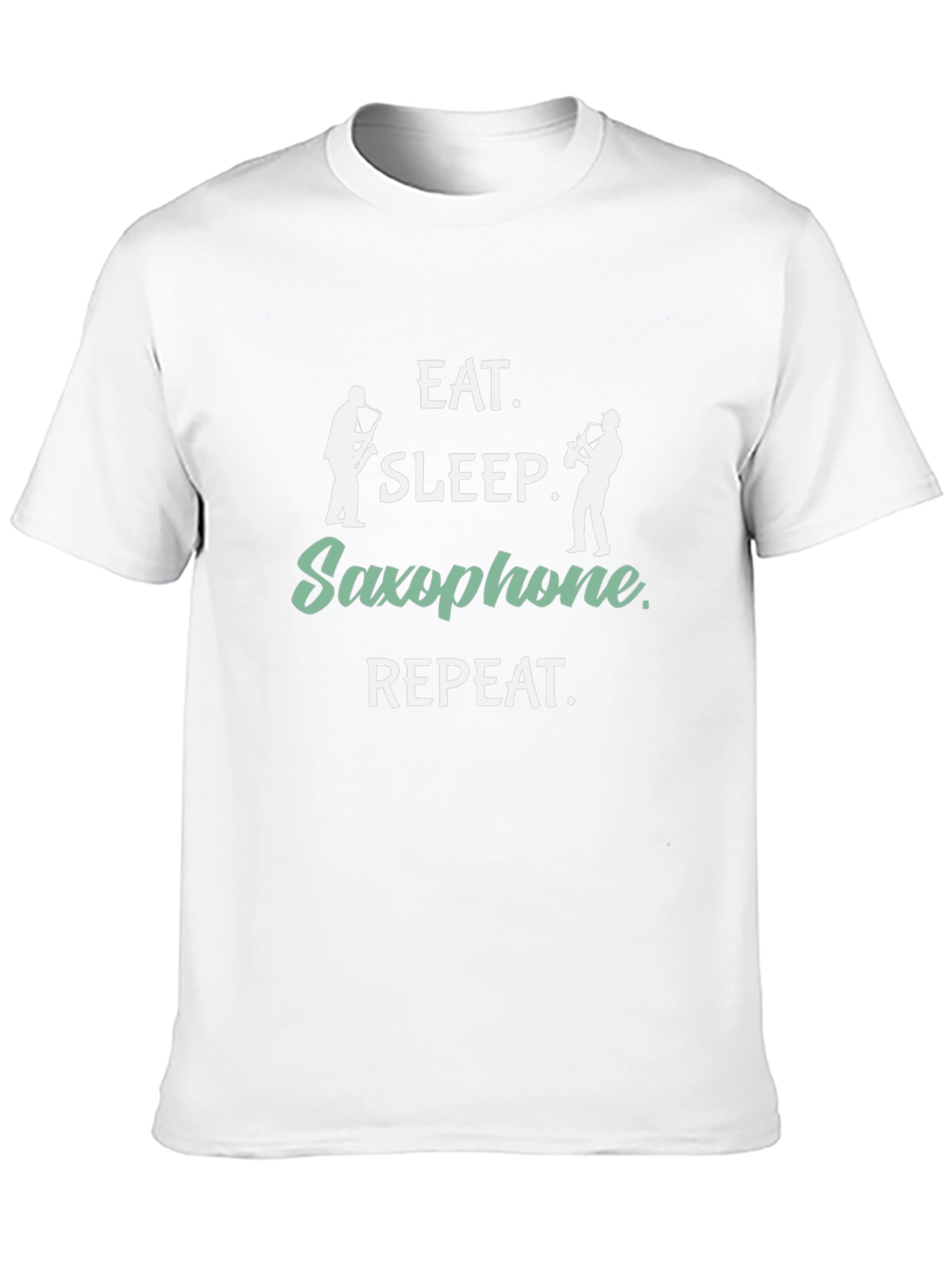 Eat Sleep Saxophone Repeat Black T-Shirt