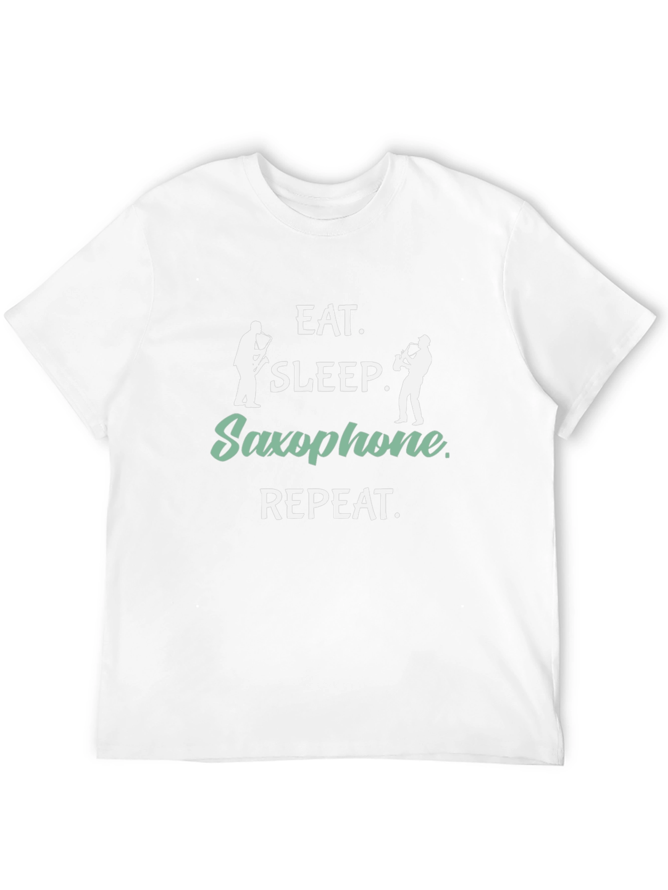 Eat Sleep Saxophone Repeat Black T-Shirt