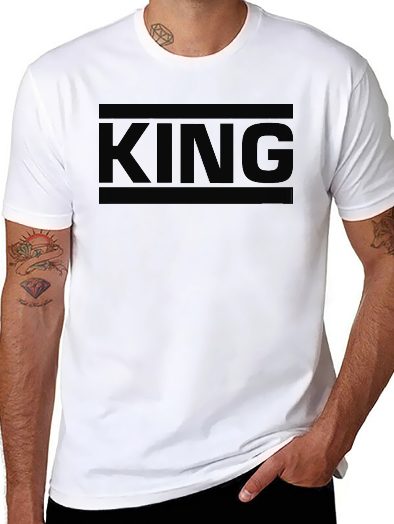 King Graphic T-Shirt - Mens Black Tee