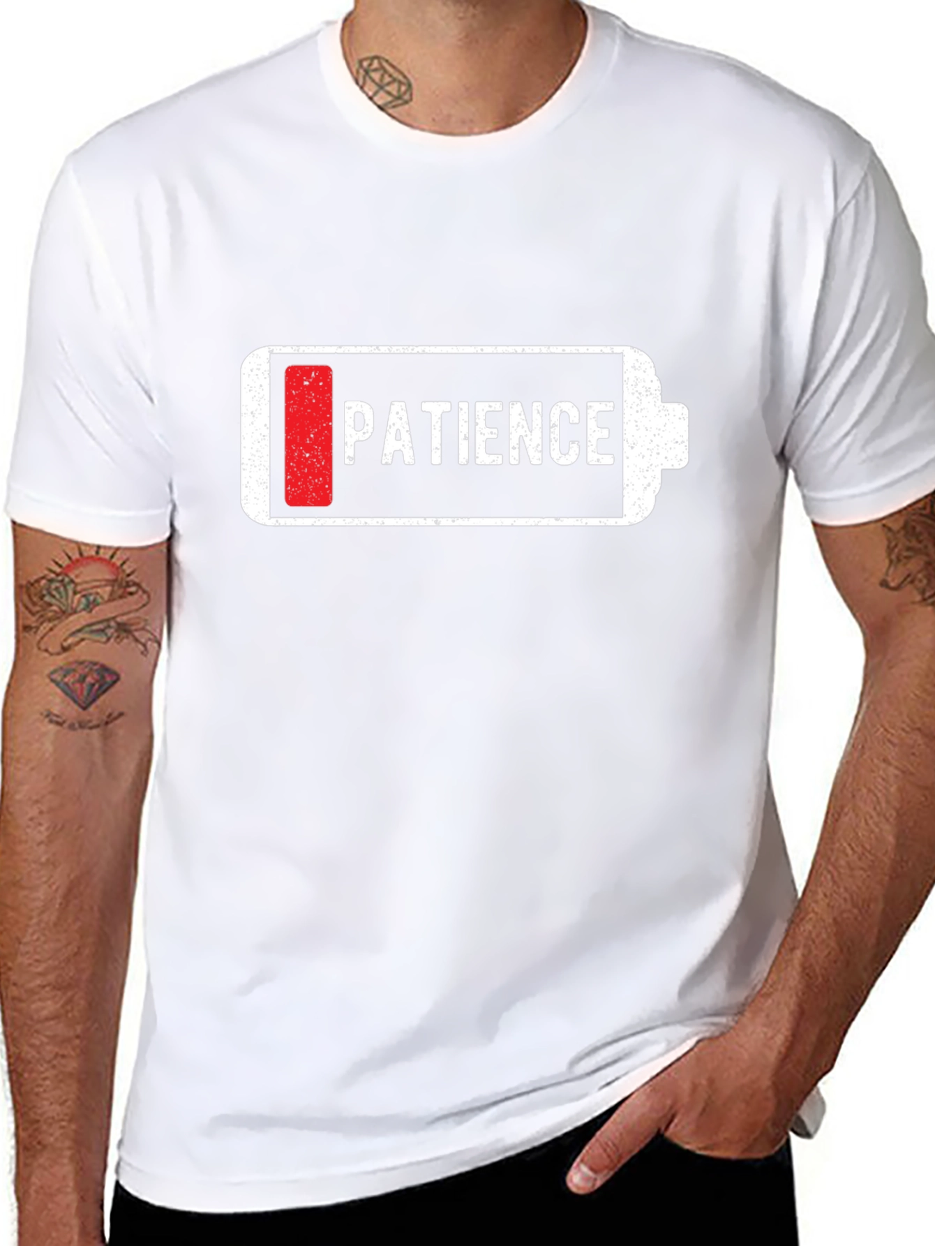 Low Patience Battery Graphic T-Shirt