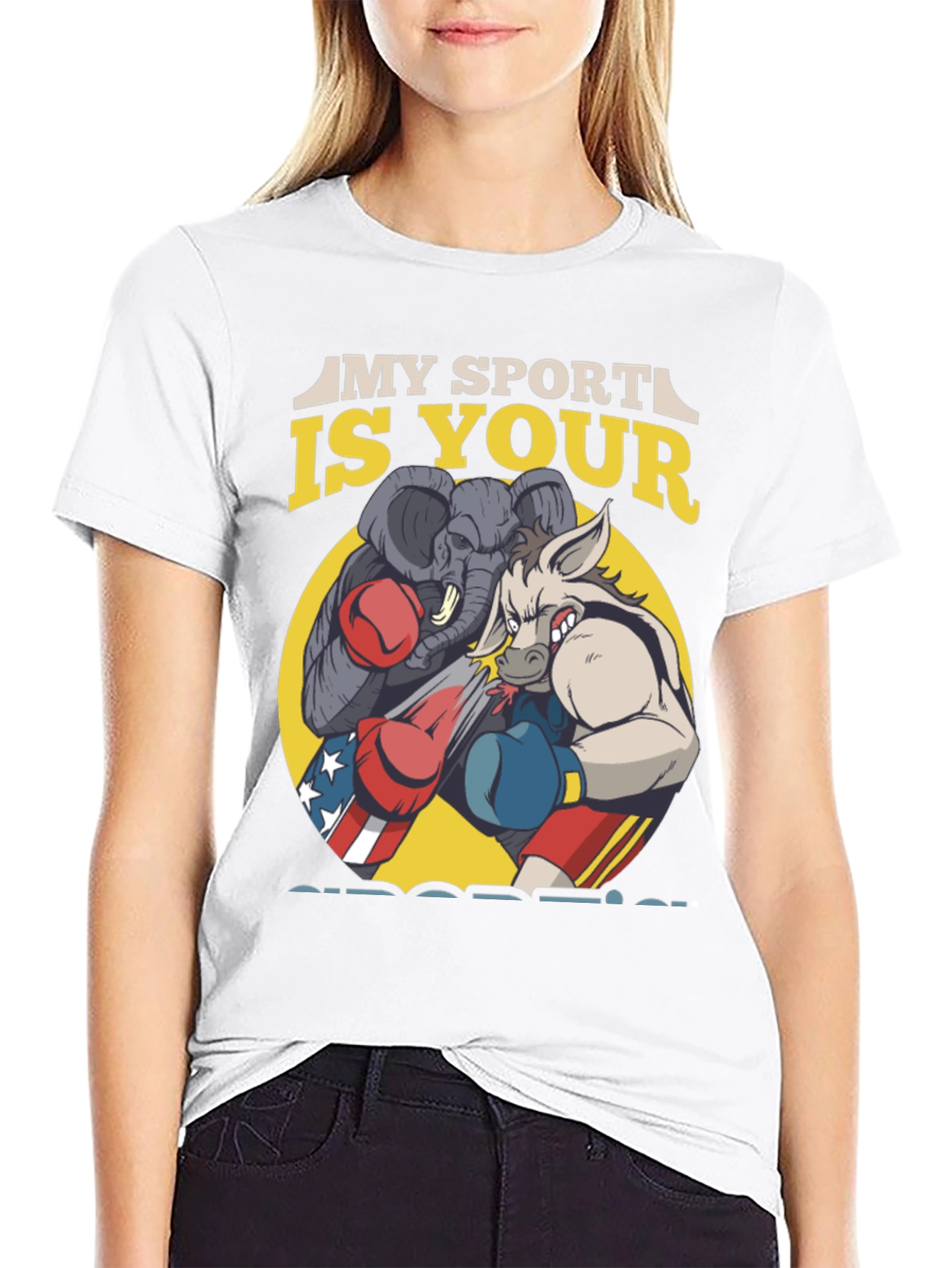 Political Boxing Graphic T-Shirt