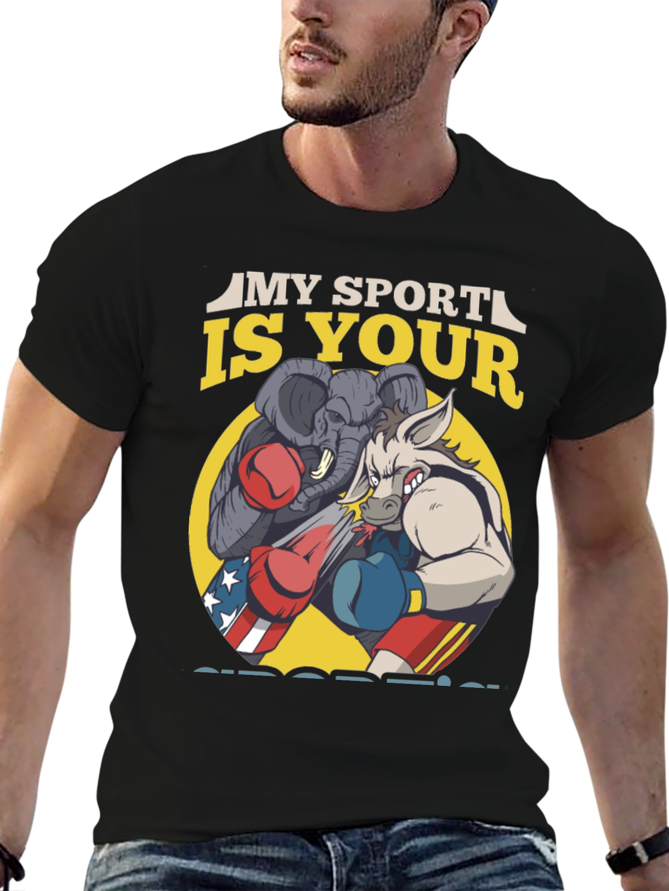 Political Boxing Graphic T-Shirt