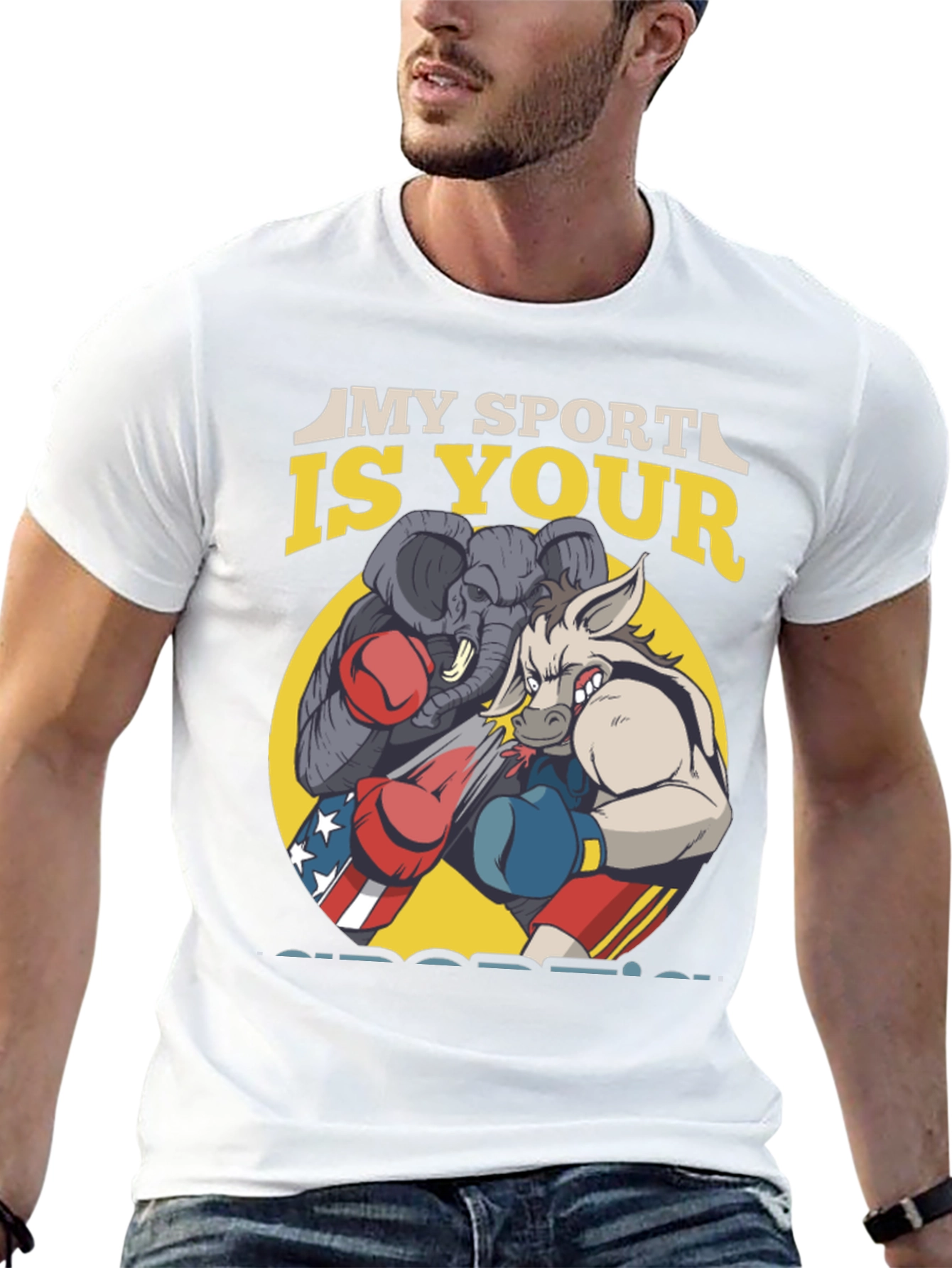Political Boxing Graphic T-Shirt