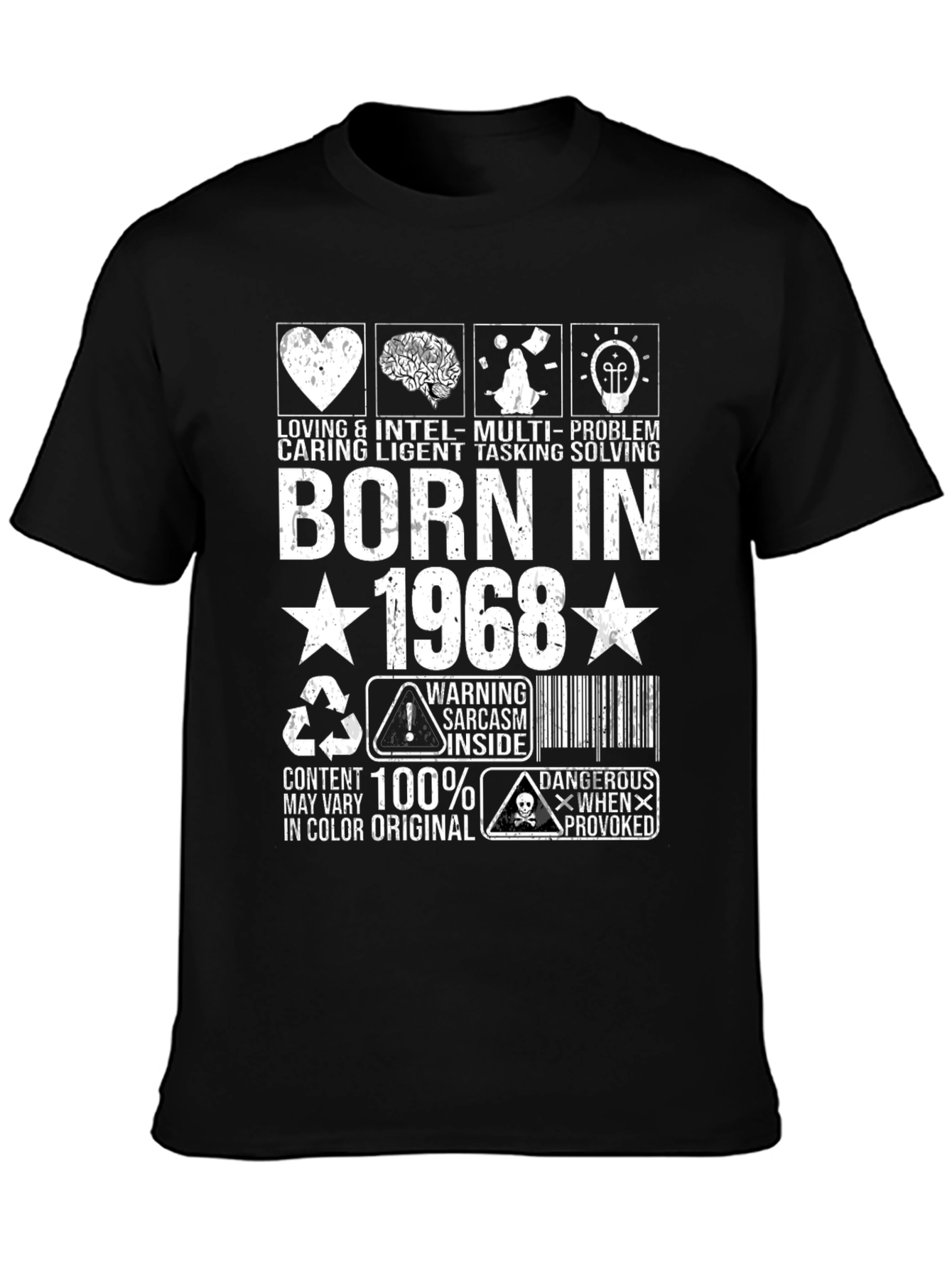 Born in 1968 T-Shirt Sarcastic Birthday Gift
