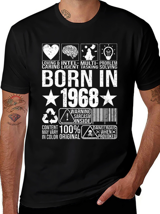Born in 1968 T-Shirt Sarcastic Birthday Gift