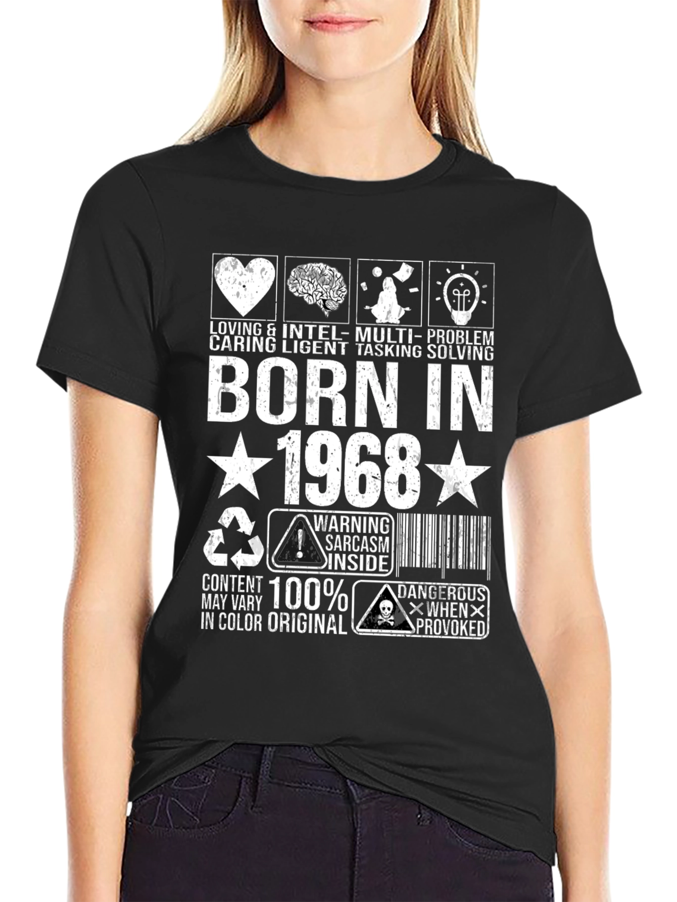 Born in 1968 T-Shirt Sarcastic Birthday Gift