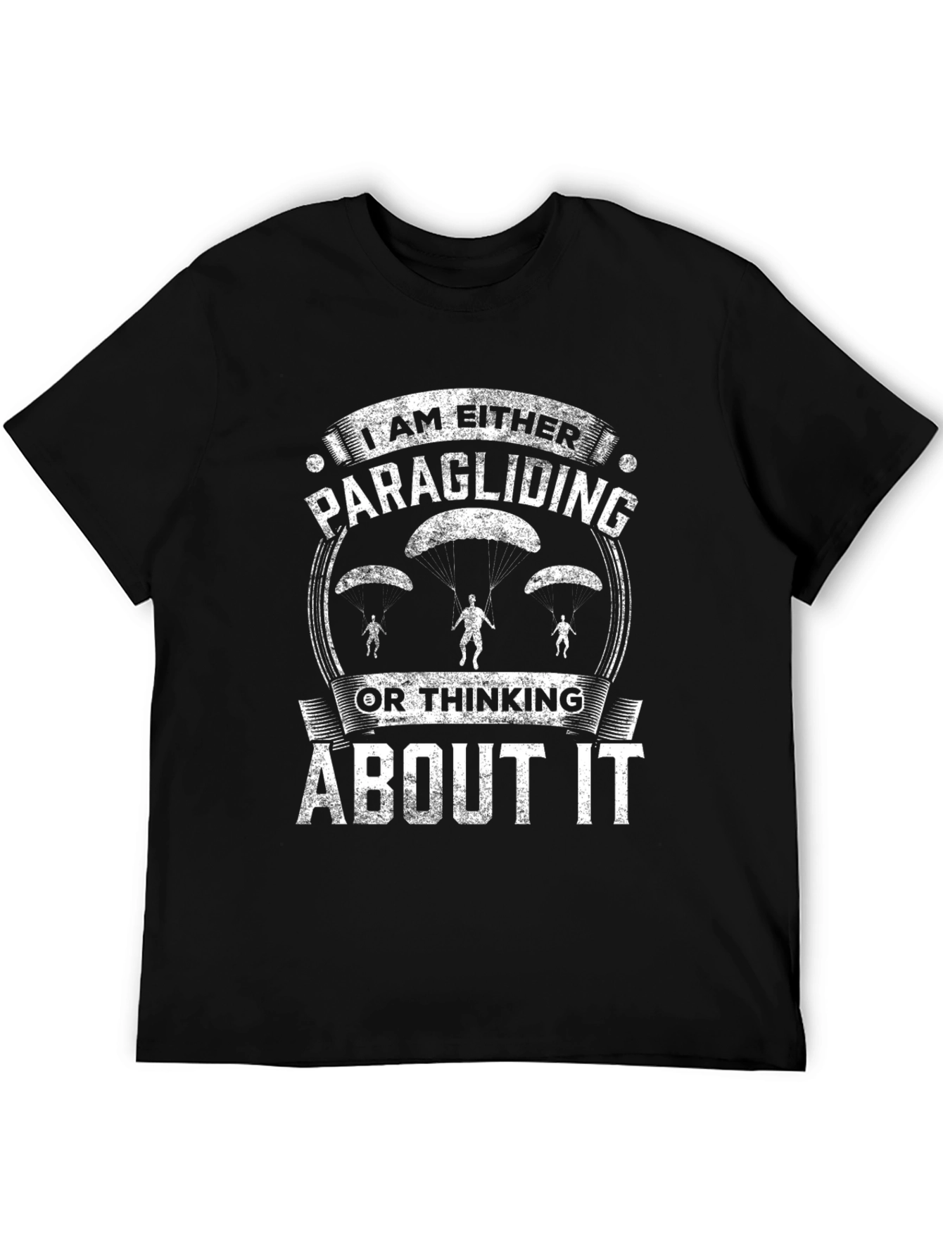 Paragliding Graphic T-Shirt - Black