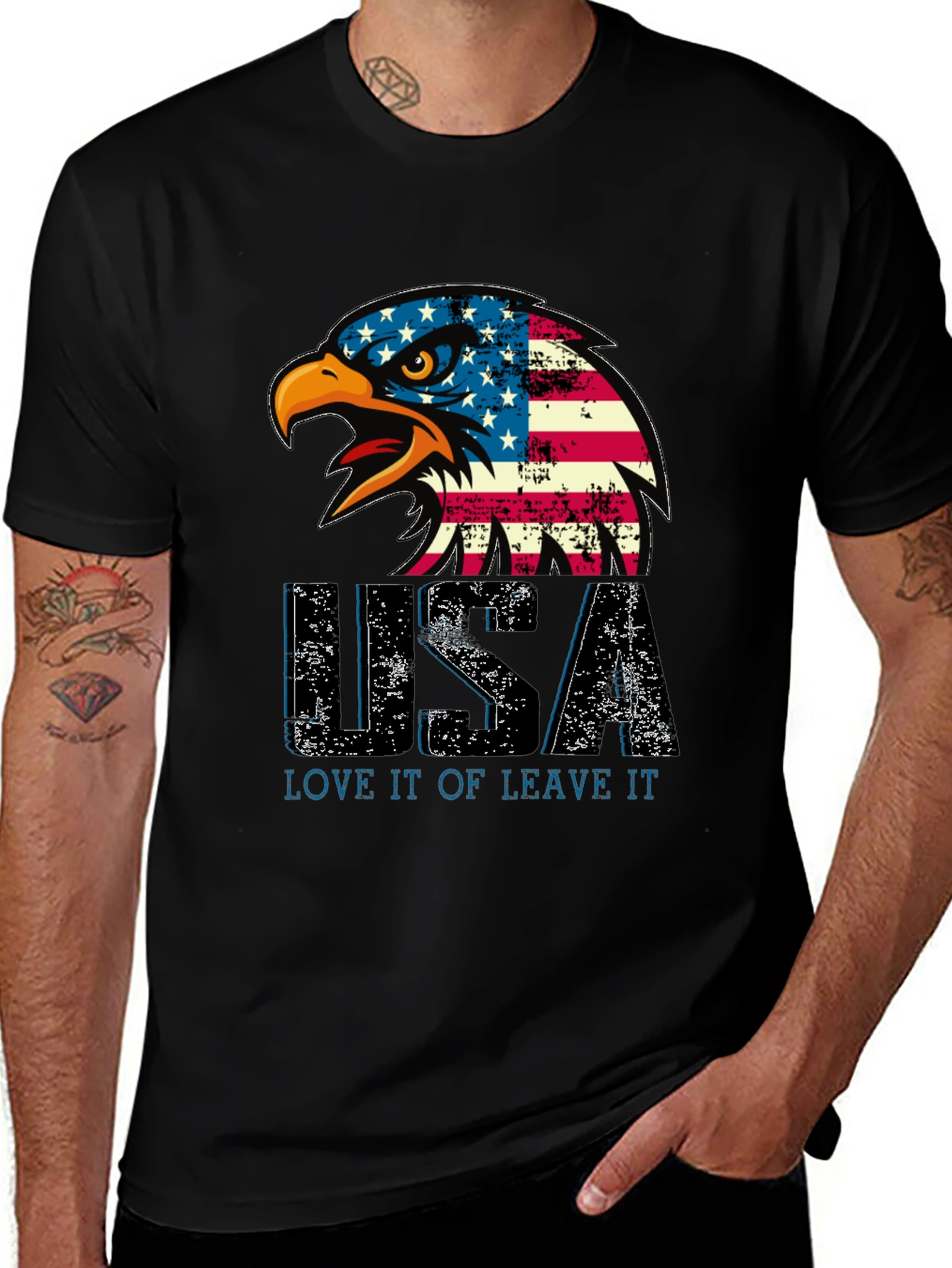 USA Eagle Patriotic Graphic Tee