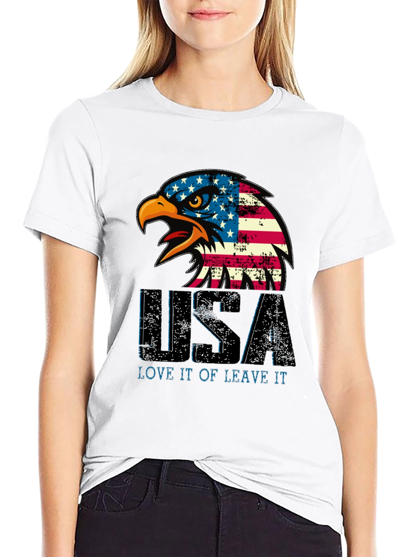 USA Eagle Patriotic Graphic Tee