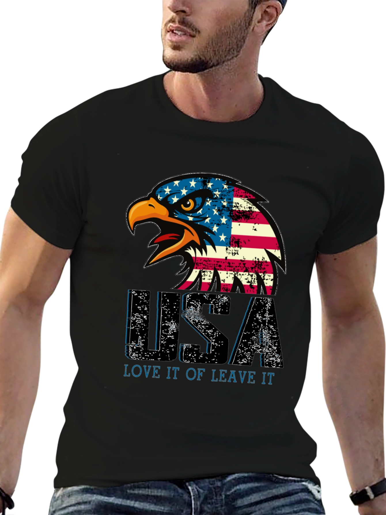 USA Eagle Patriotic Graphic Tee