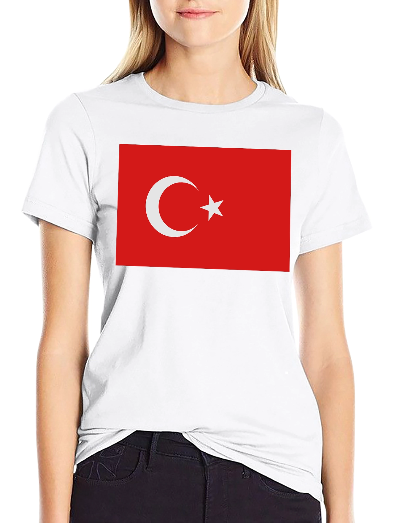 Turkey Flag Graphic Tee - Black Cotton T-Shirt