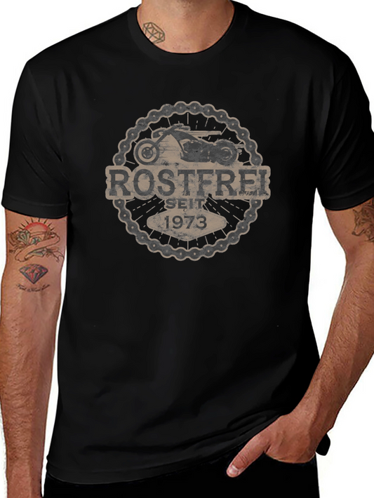 Rostfrei Seit 1973 Motorcycle T-Shirt - Black