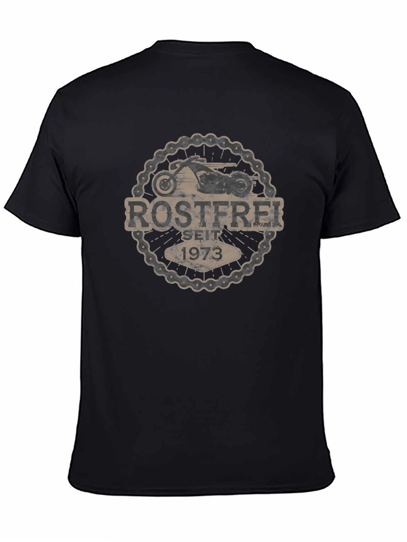 Rostfrei Seit 1973 Motorcycle T-Shirt - Black