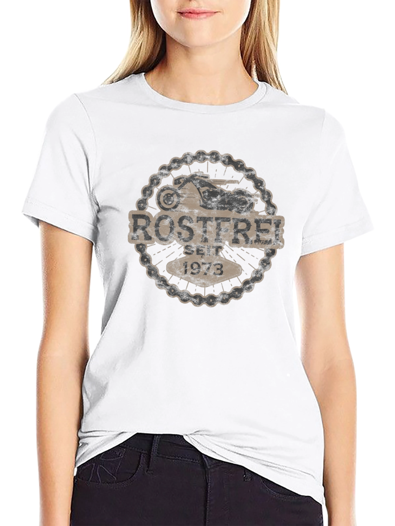 Rostfrei Seit 1973 Motorcycle T-Shirt - Black