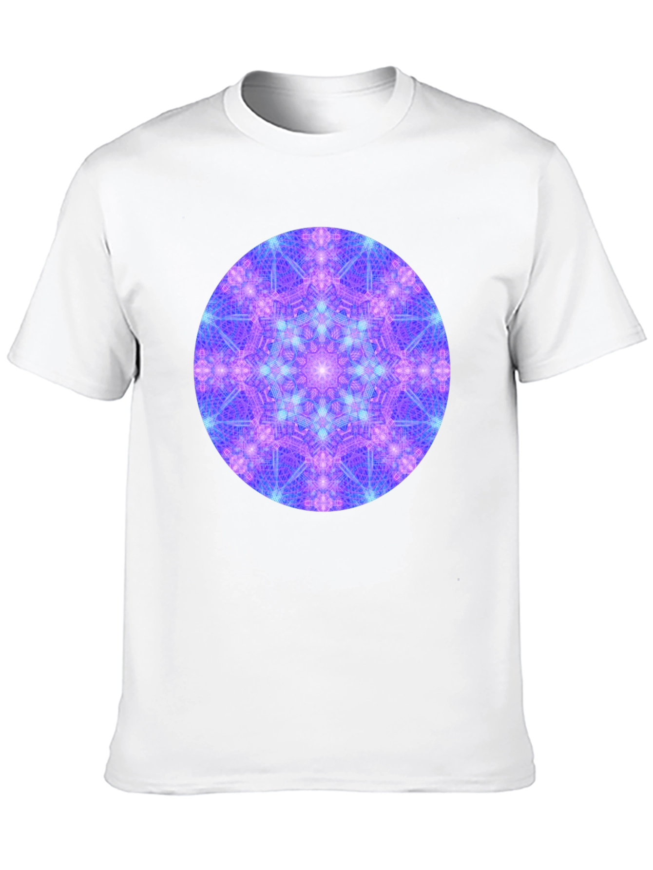 Geometric Mandala Design Black T-Shirt