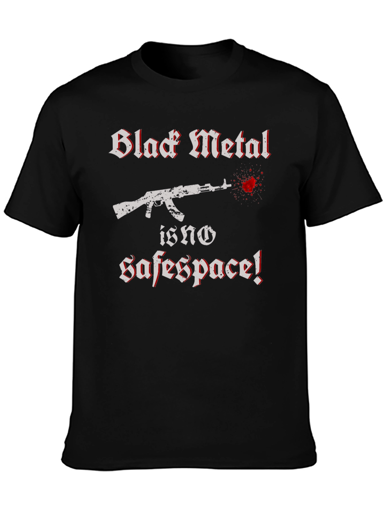 Black Metal No Safe Space Graphic T-Shirt