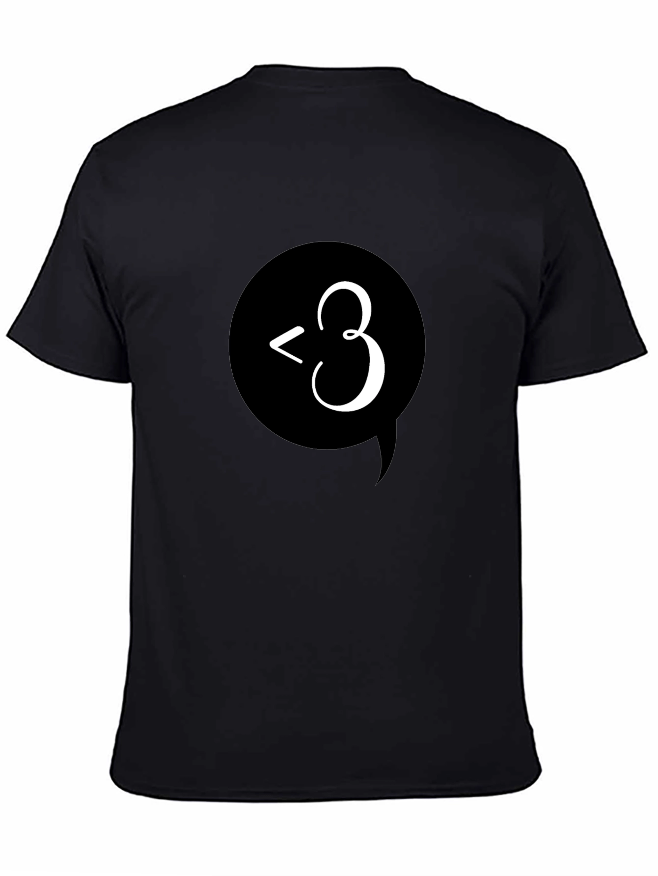 Black T-Shirt with Emoticon Design