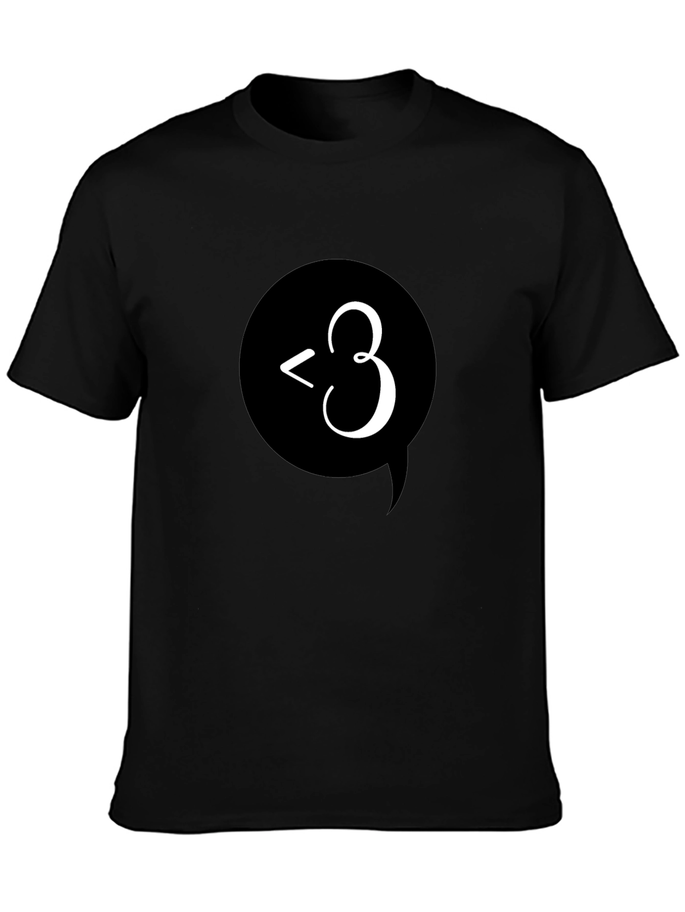 Black T-Shirt with Emoticon Design